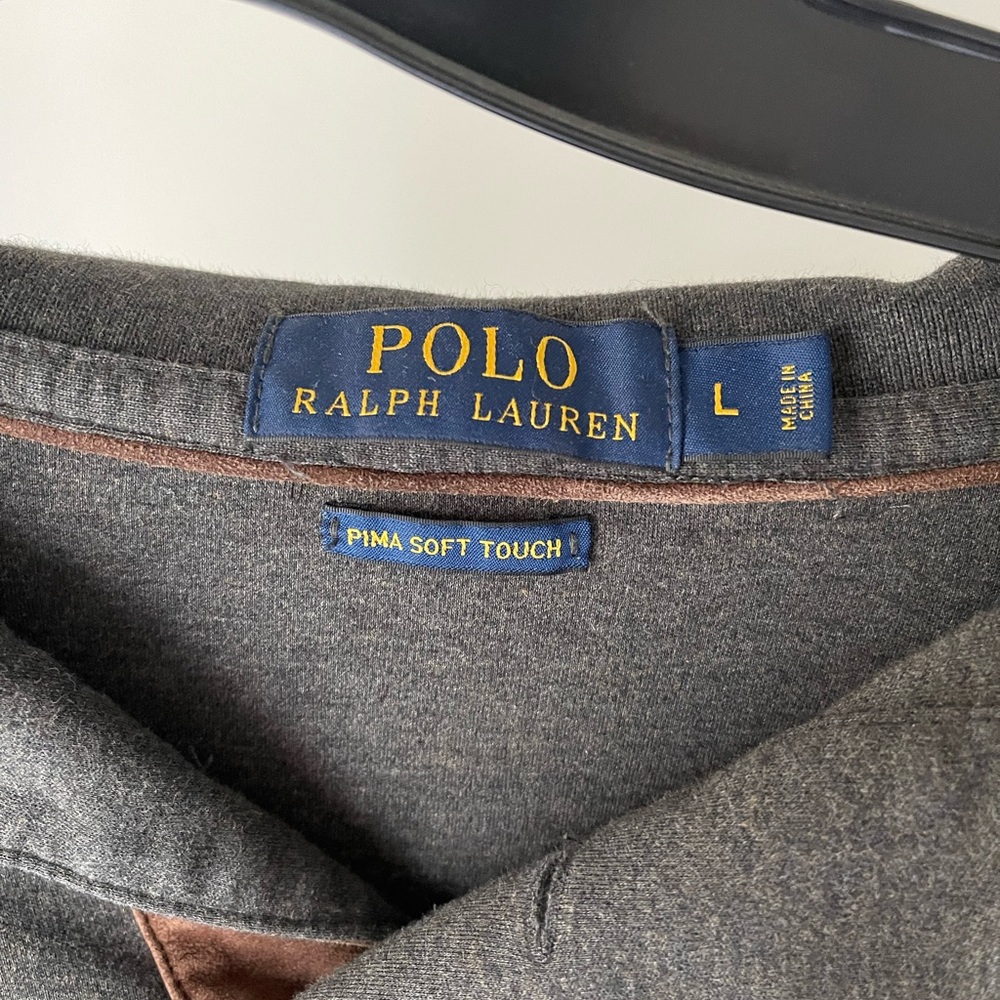Polo Long Sleeve 3 quarter button up. Condition is used. SZ L. - Picture 2 of 2